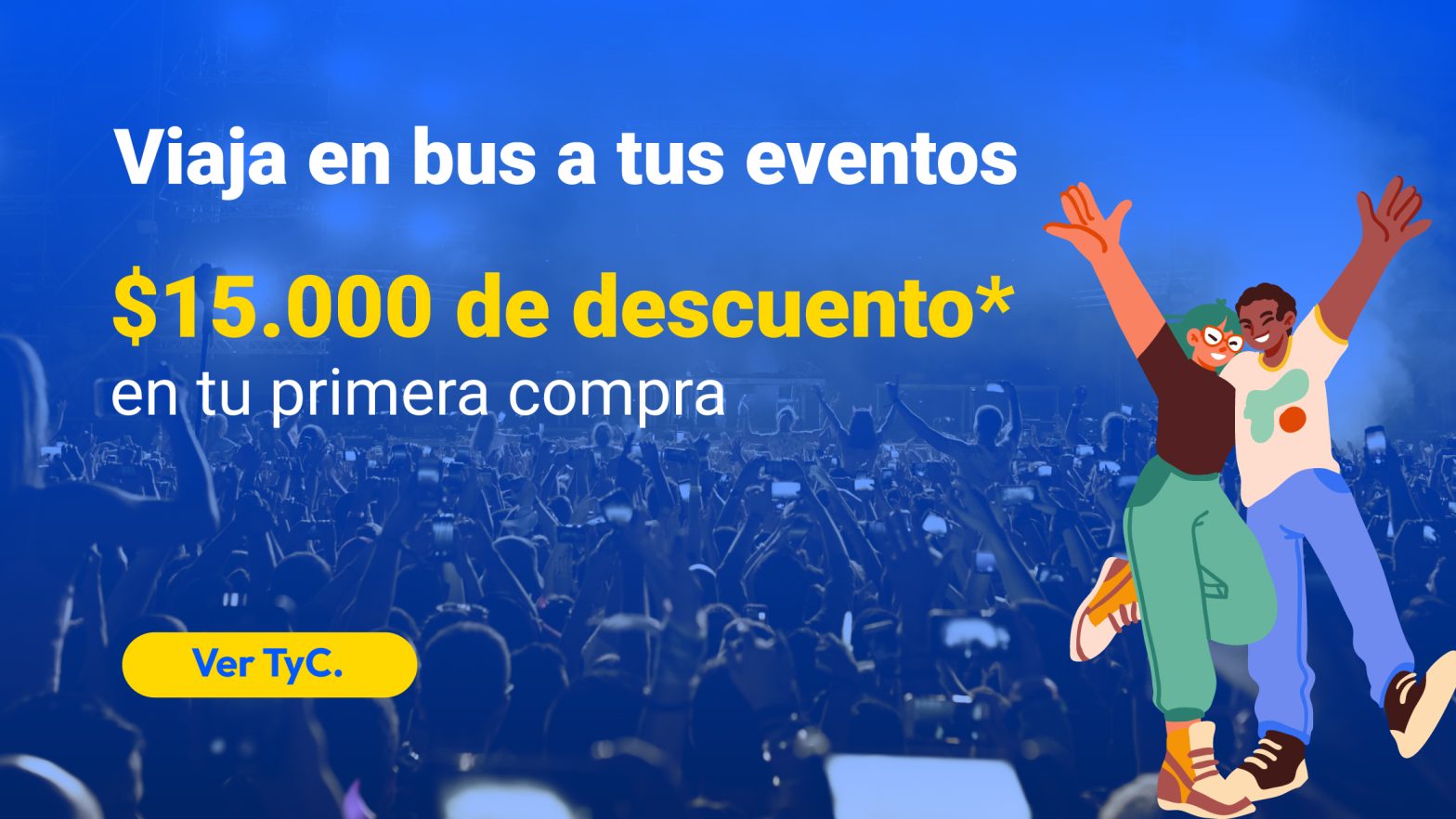 Viaja en bus a tus eventos favoritos